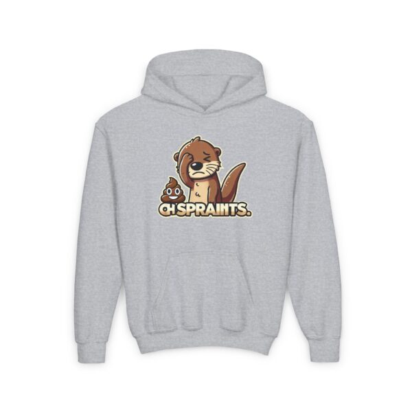 Oh Spraints (Otter poo) Heavy Blend Hoodie (kids and teens) - Image 3