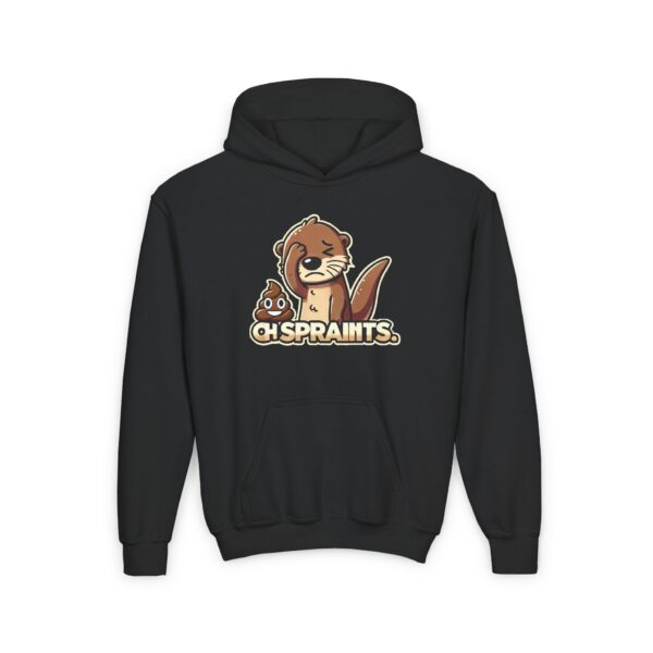 Oh Spraints (Otter poo) Heavy Blend Hoodie (kids and teens) - Image 2